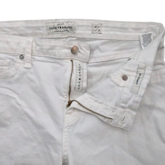 Lucky Brand Ava Skinny Jeans Womens White Stretch Denim Size 12 - Picture 5 of 13